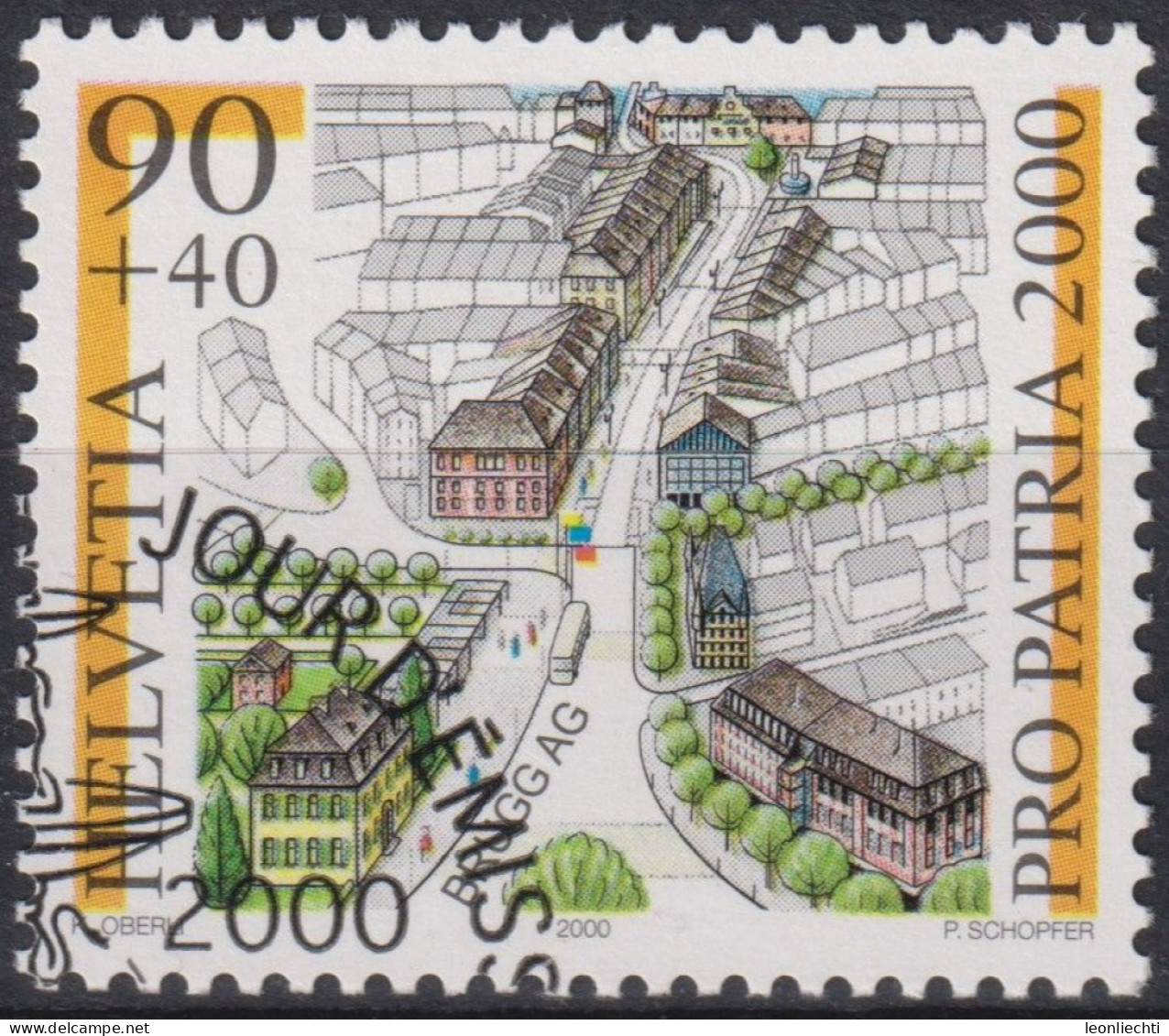 2000 Pro Patria, Brugg, ⵙ Zum:CH B270, Mi:CH 1718, Yt:CH 1640, - Used Stamps