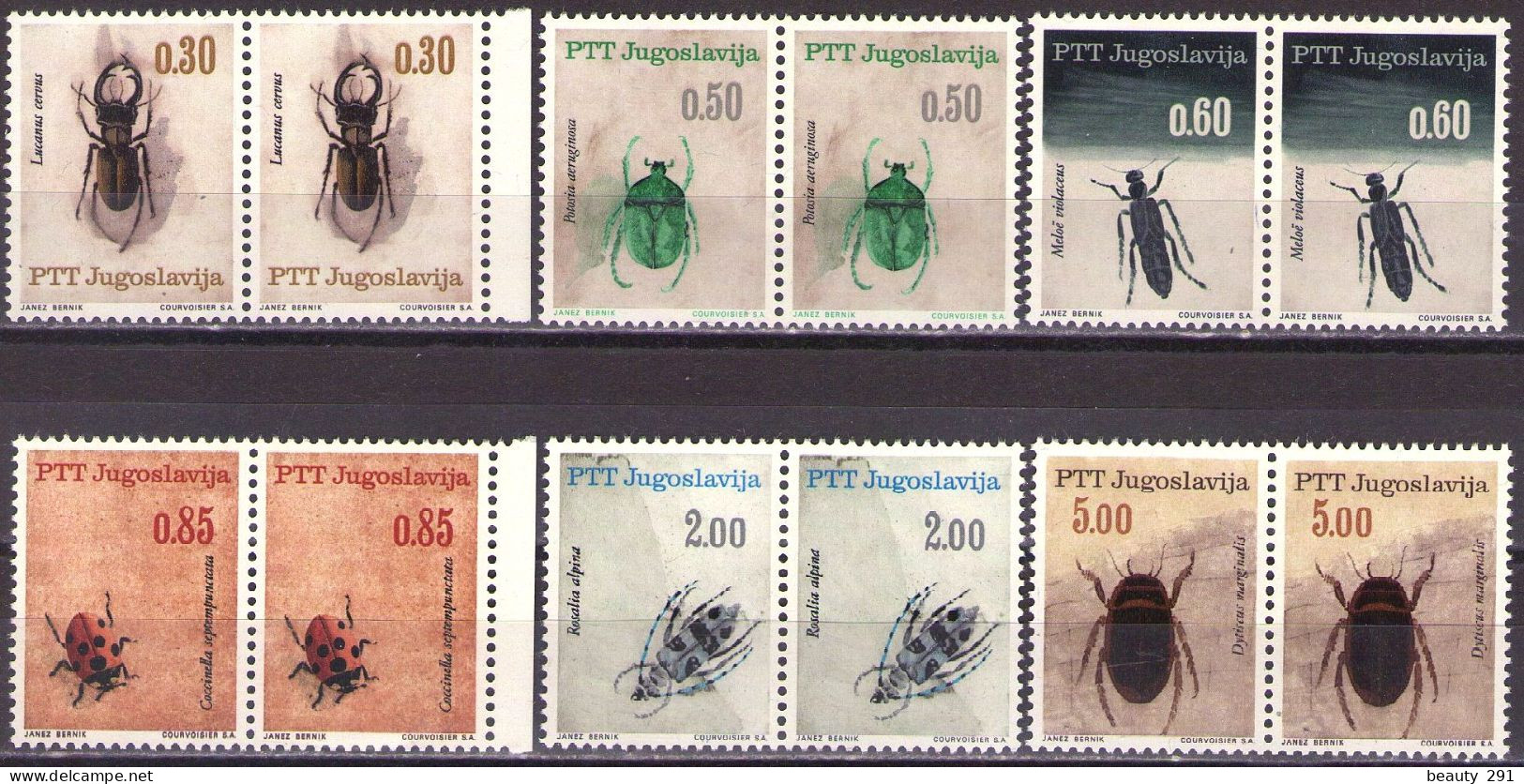 Yugoslavia 1966 - Fauna, Insects - Mi 1158-1163 - MNH**VF - Unused Stamps