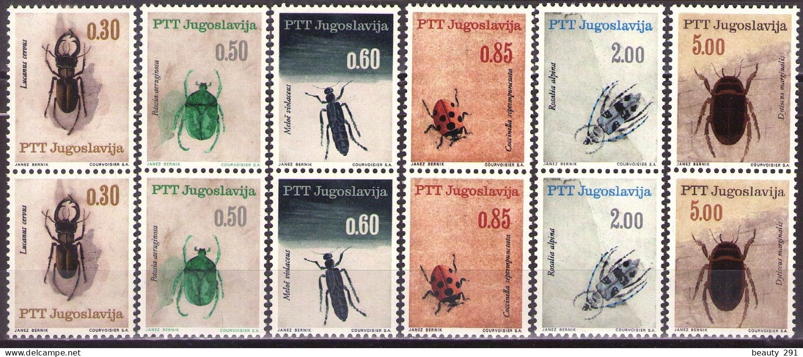 Yugoslavia 1966 - Fauna, Insects - Mi 1158-1163 - MNH**VF - Nuevos