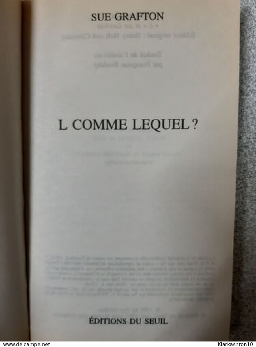 L Comme Lequel - Sonstige & Ohne Zuordnung