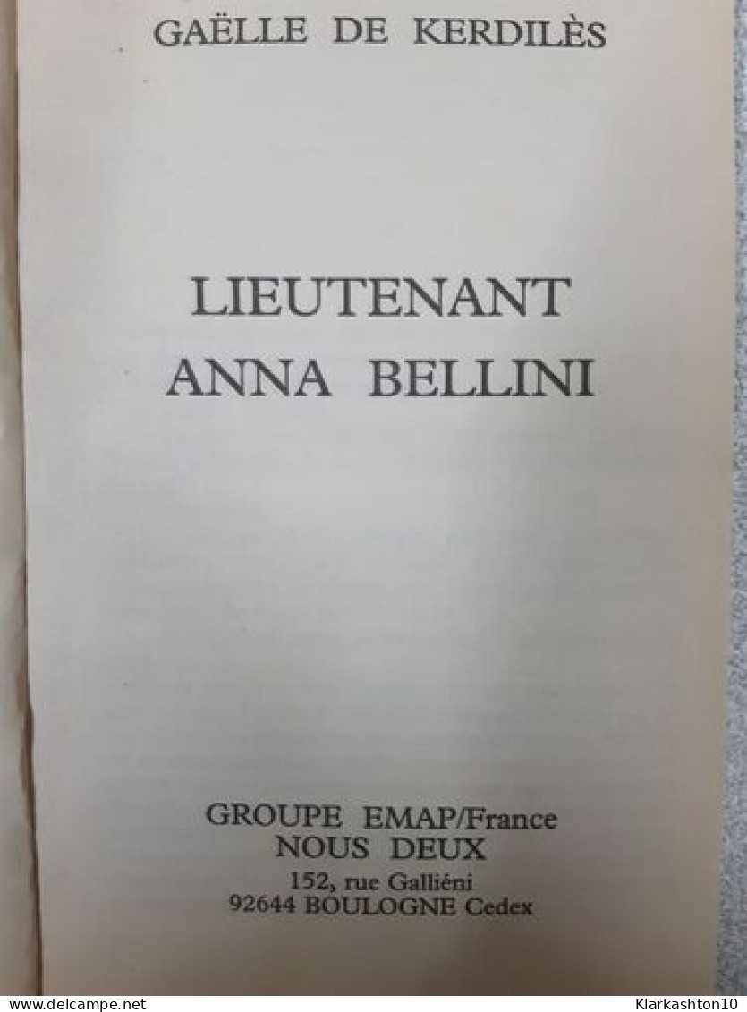 Lieutenant Anna Bellini - Autres & Non Classés