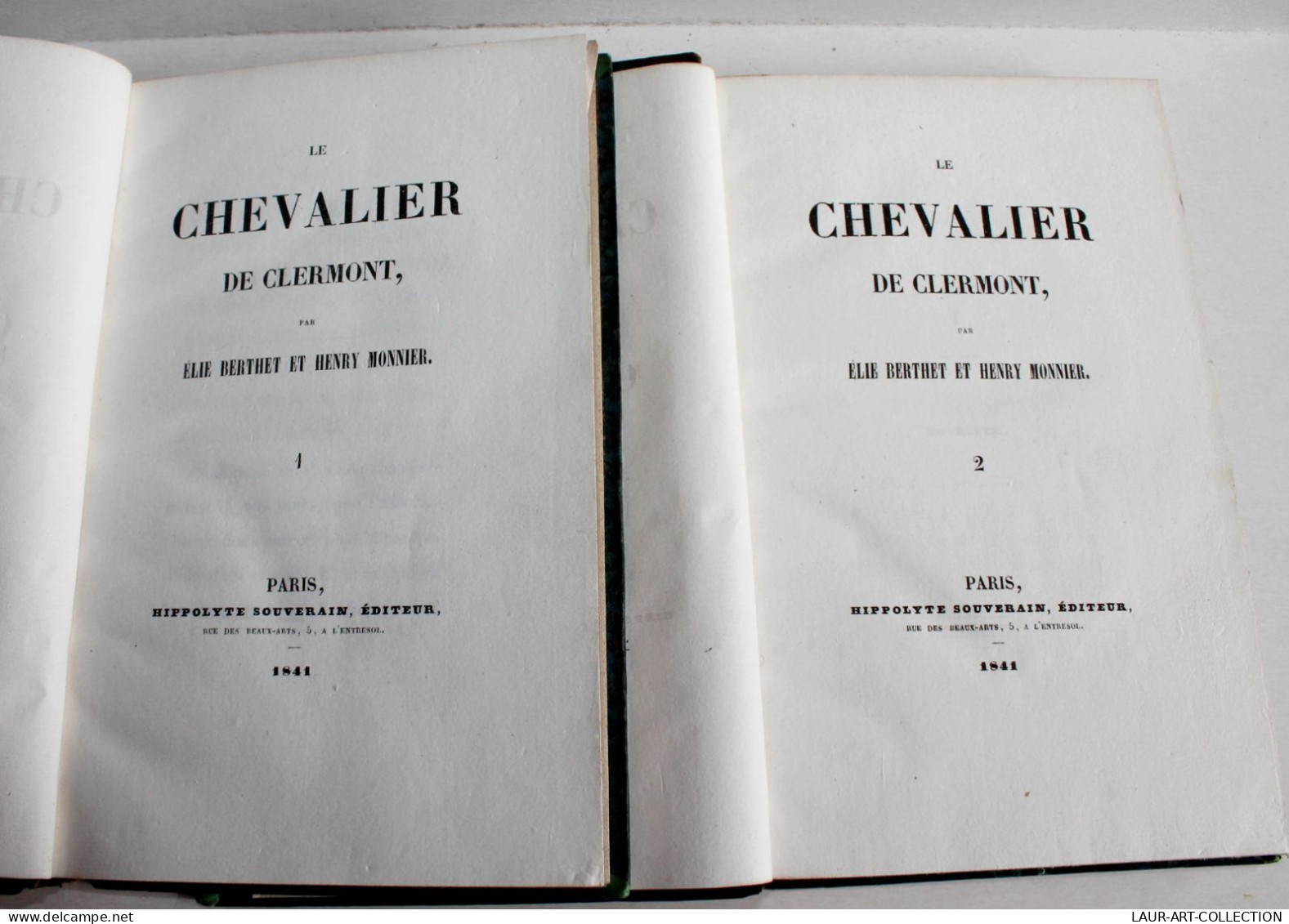 TRES RARE, T1+2/2, LE CHEVALIER DE CLERMONT Par BERTHET & MONNIER 1841 SOUVERAIN / ANCIEN LIVRE XIXe SIECLE (2603.175) - 1801-1900