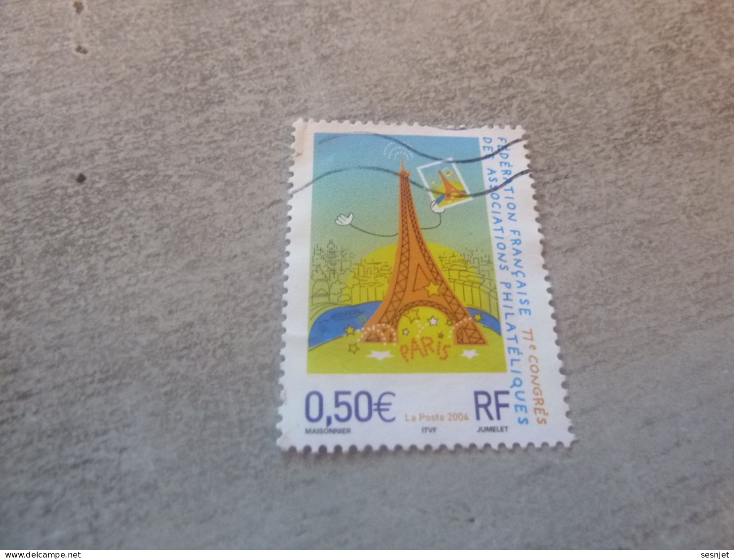 Paris - 77ème Congrès Philatéliques - 0.50 € - Yt 3685 - Multicolore - Oblitéré - Année 2004 - - Used Stamps