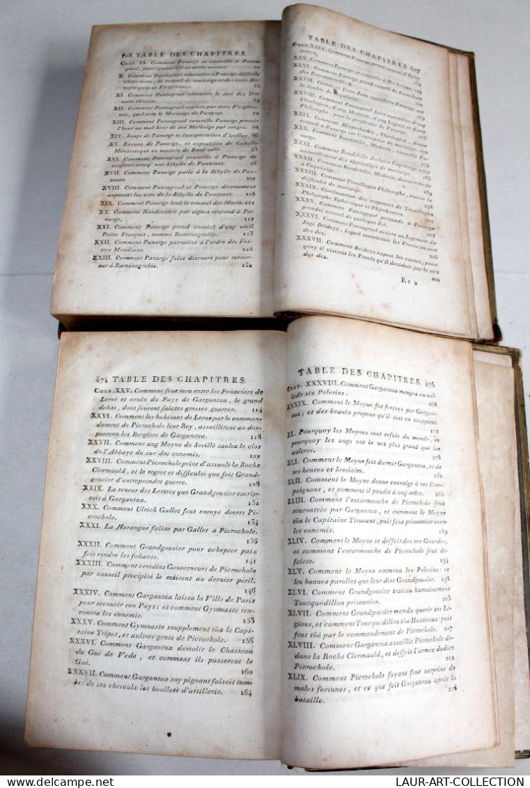 OEUVRES DE MAITRE FRANCOIS RABELAIS + REMARQUE De LE MOTTEUX, GRAVURE AN VI 1797 / ANCIEN LIVRE ART XVIIIe (2603.176) - 1701-1800