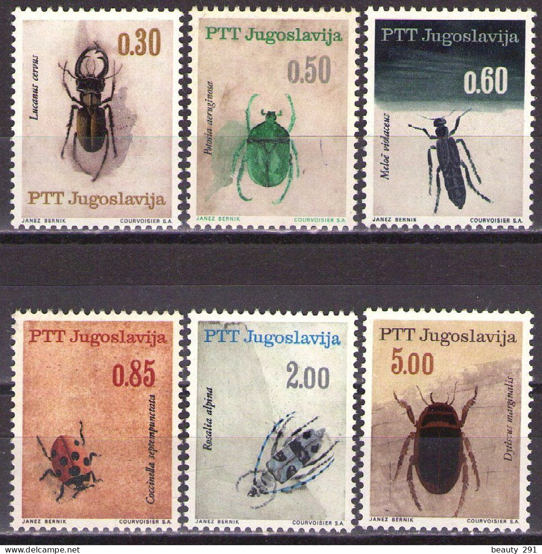 Yugoslavia 1966 - Fauna, Insects - Mi 1158-1163 - MNH**VF - Ongebruikt