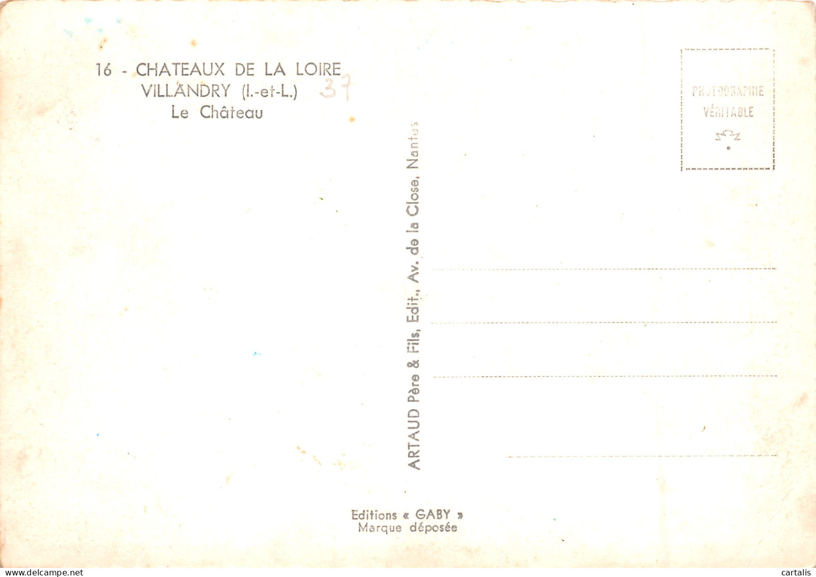 37-VILLANDRY-N°3823-C/0169 - Autres & Non Classés