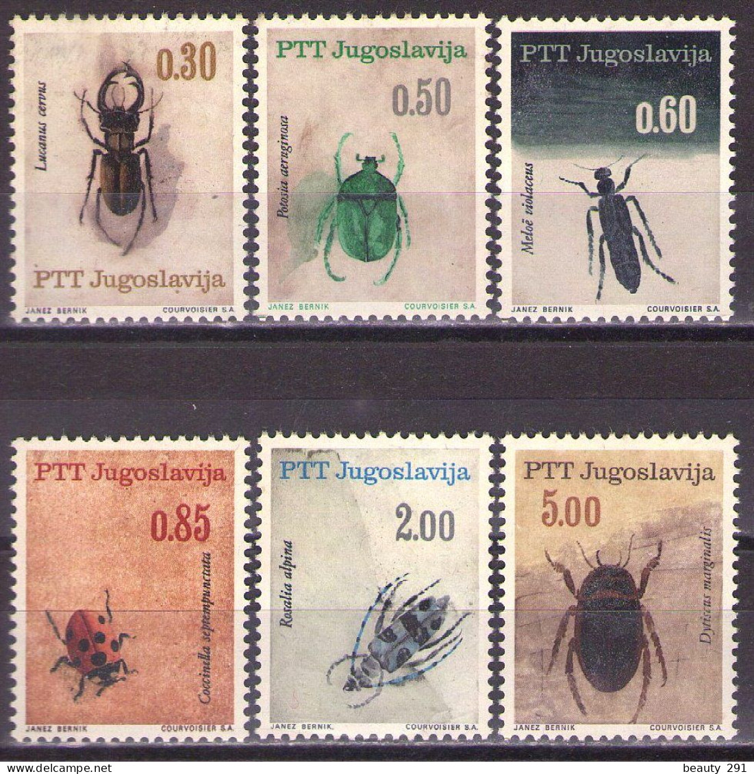 Yugoslavia 1966 - Fauna, Insects - Mi 1158-1163 - MNH**VF - Unused Stamps