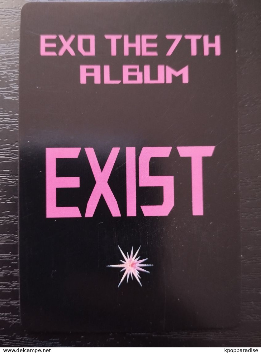 Photocard K POP Au Choix  EXO The 7th Album EXIST - Varia
