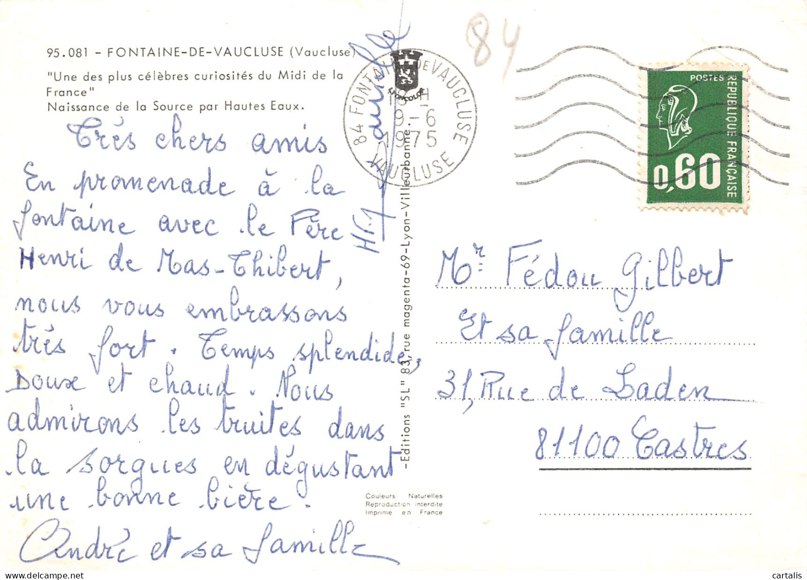 84-FONTAINE DE VAUCLUSE-N°3824-A/0015 - Other & Unclassified