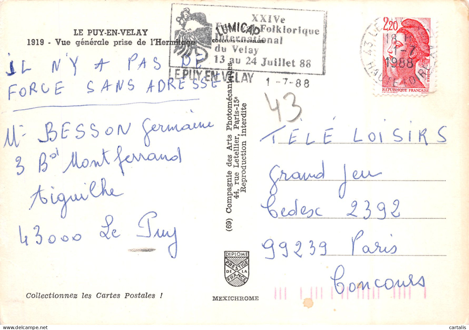 43-LE PUY EN VELAY-N°3823-D/0345 - Le Puy En Velay