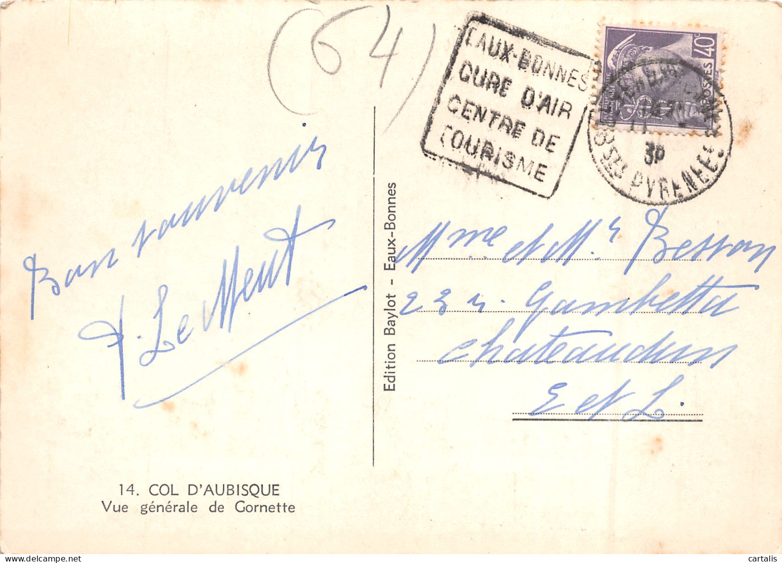 64-COL D AUBISQUE-N°3823-D/0111 - Autres & Non Classés