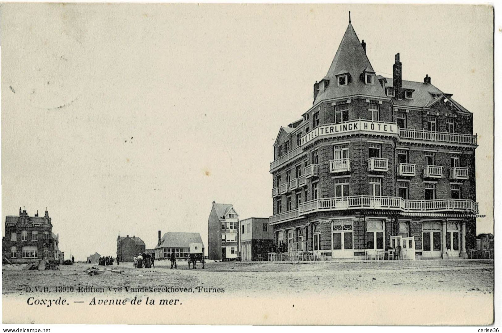 Coxyde Avenue De La Mer Circulée En 1907 - Koksijde