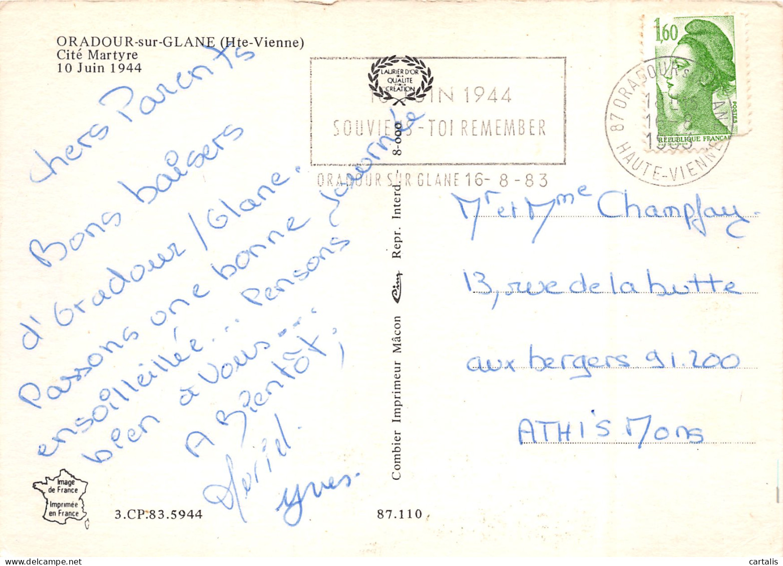 87-ORADOUR SUR GLANE-N°3824-B/0389 - Oradour Sur Glane