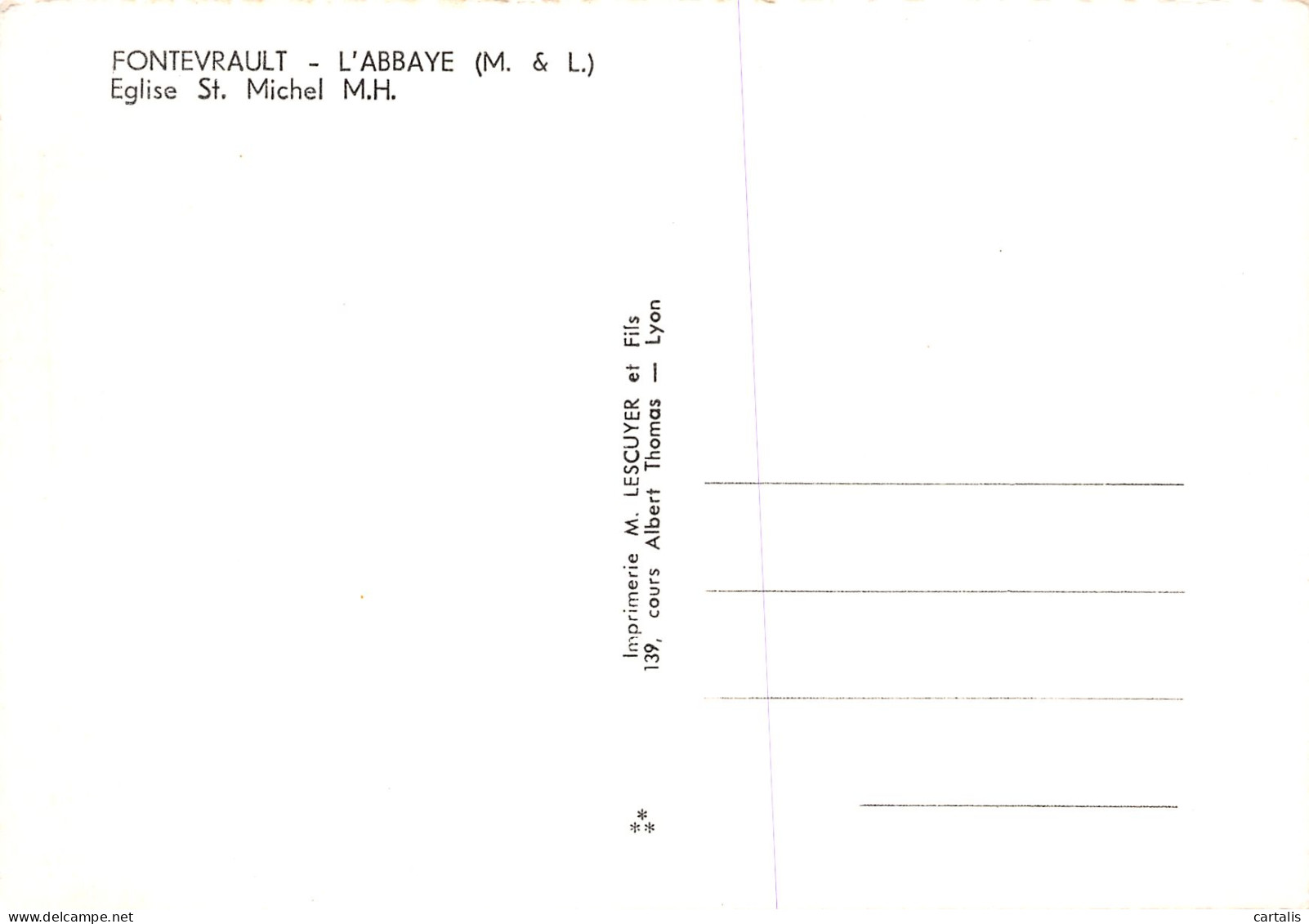 49-FONTEVRAULT -N°3824-B/0143 - Other & Unclassified