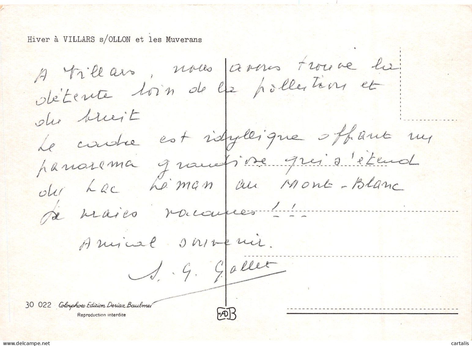 SUI-VILLARS SUR OLLON-N°3824-B/0037 - Altri & Non Classificati