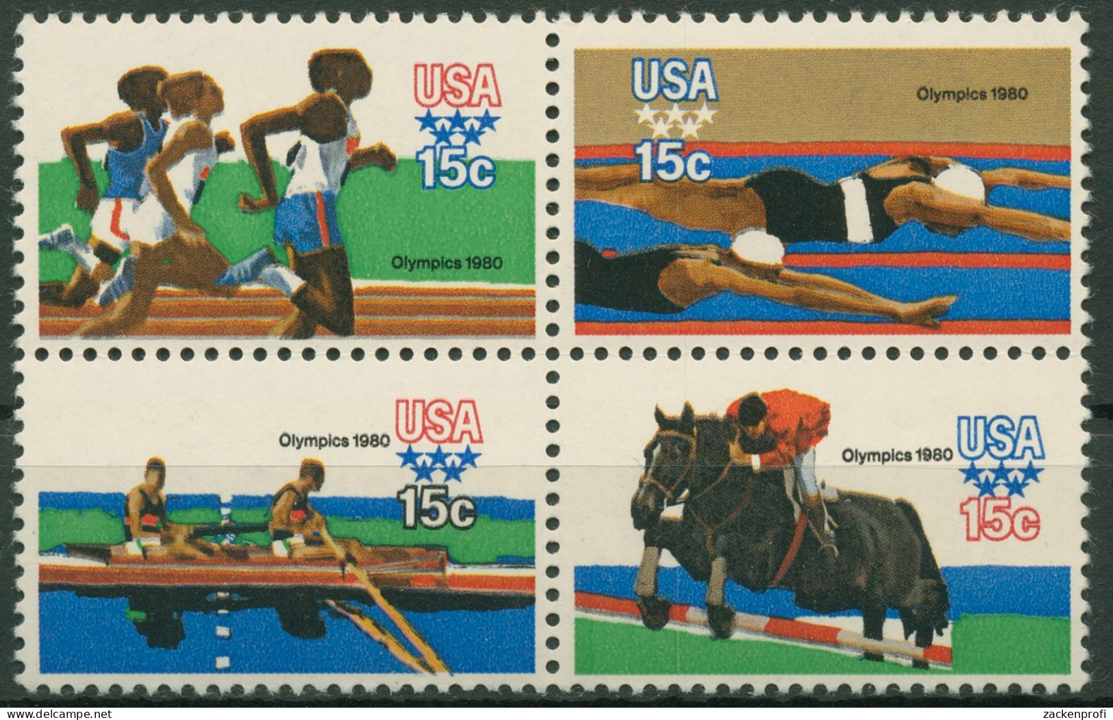 USA 1979 Olympia'80 Sommerspiele Moskau 1398/01 ZD Postfrisch - Nuovi