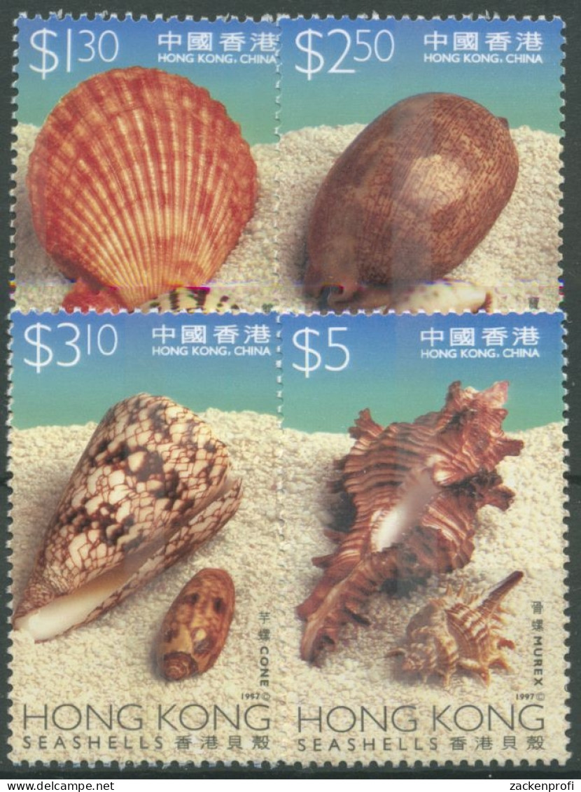 Hongkong 1997 Muscheln Und Schnecken 830/33 Postfrisch - Ungebraucht