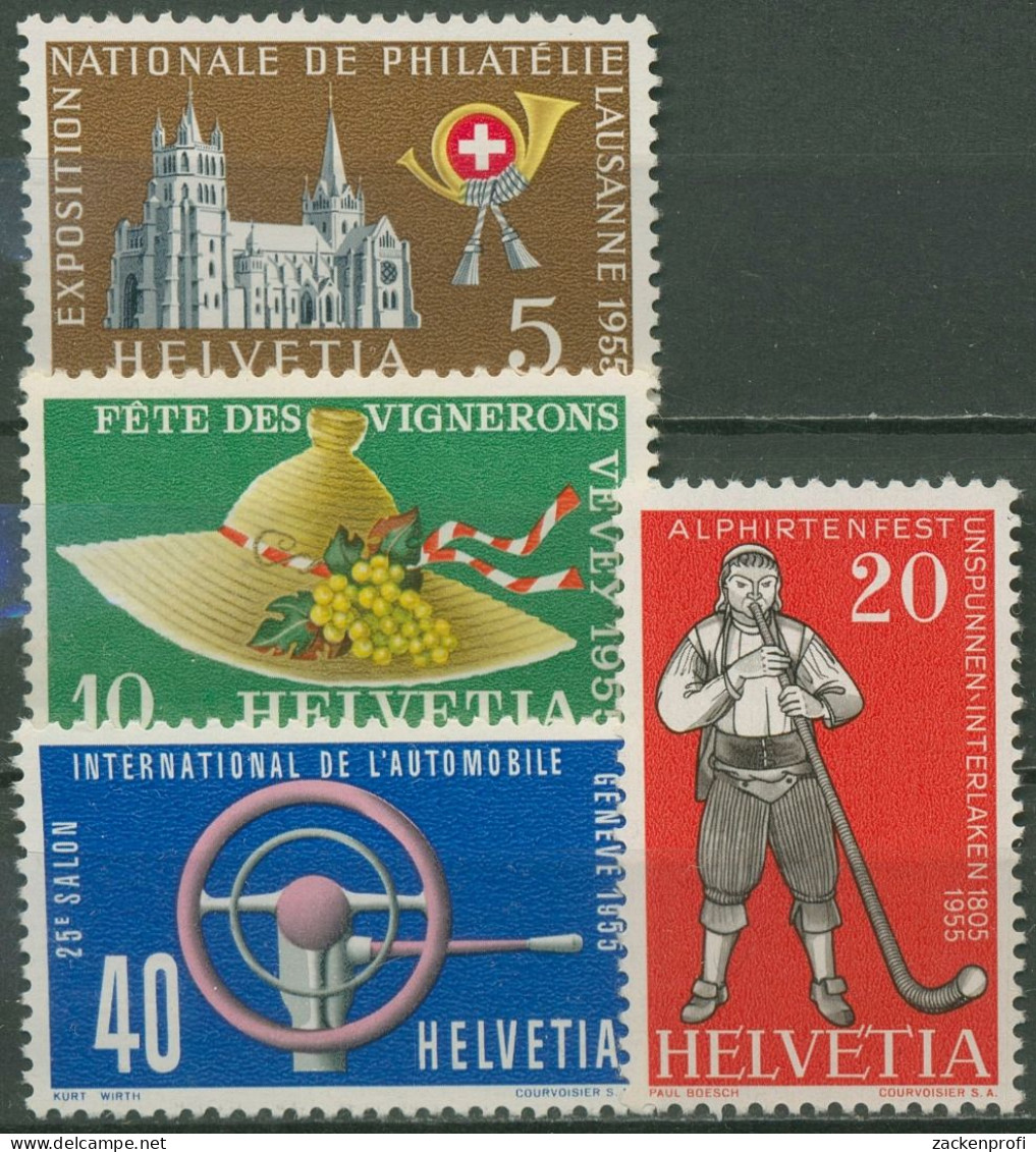 Schweiz 1955 Ereignisse Ausstellungen Feste 607/10 Postfrisch - Ongebruikt