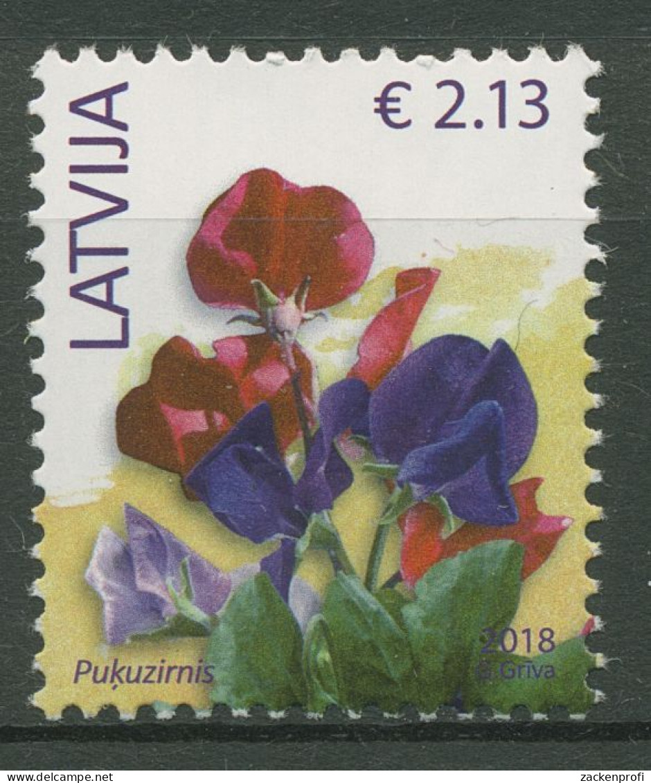 Lettland 2015/18 Freimarken Blumen 933 III Postfrisch - Lettonie