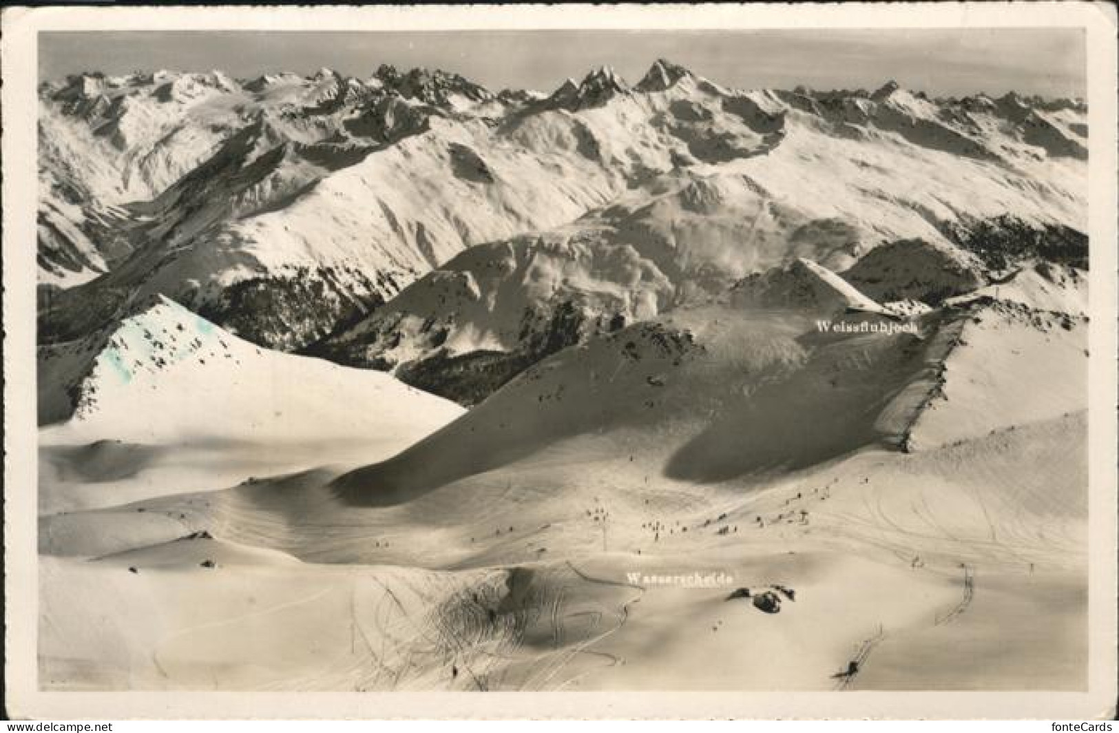 11337284 Parsenn Blick Von Der Weissfluh Gegen Weissfluhjoch Und Silvrettagruppe - Sonstige & Ohne Zuordnung