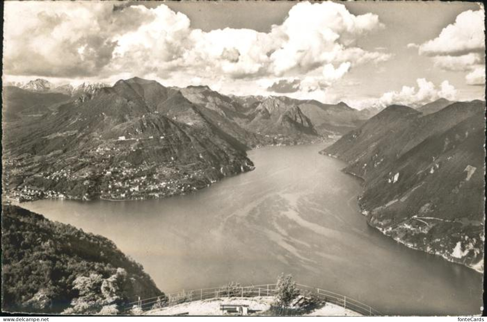 11337282 Lugano TI Lago Di Lugano Monte Bre E Sfondo Di Porlezza Lugano - Andere & Zonder Classificatie