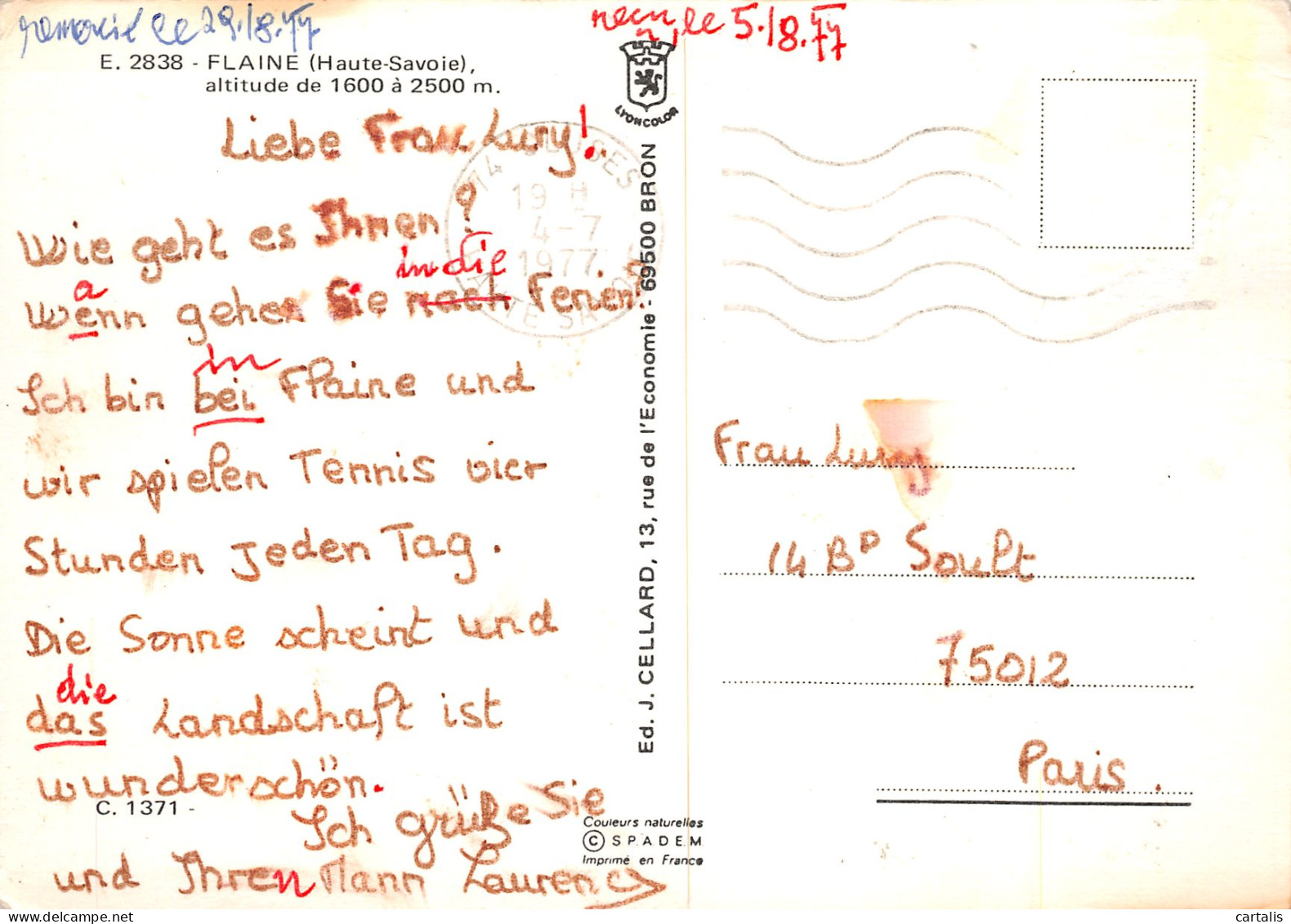 74-FLAINE -N°3824-D/0119 - Other & Unclassified