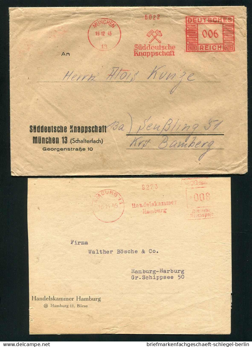 Amerik.+Brit. Zone (Bizone), 1945, AFS, Brief - Lettres & Documents