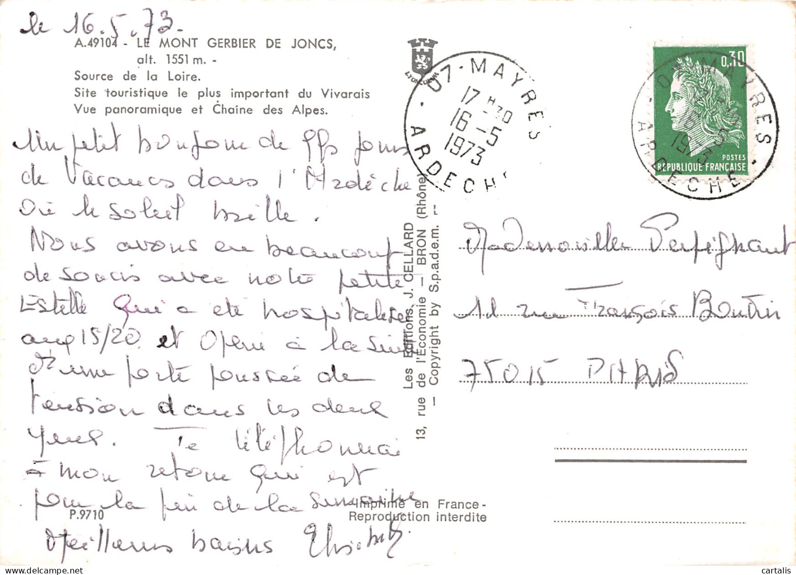 07-LE MONT GERBIER DE JONCS-N°3825-B/0395 - Sonstige & Ohne Zuordnung