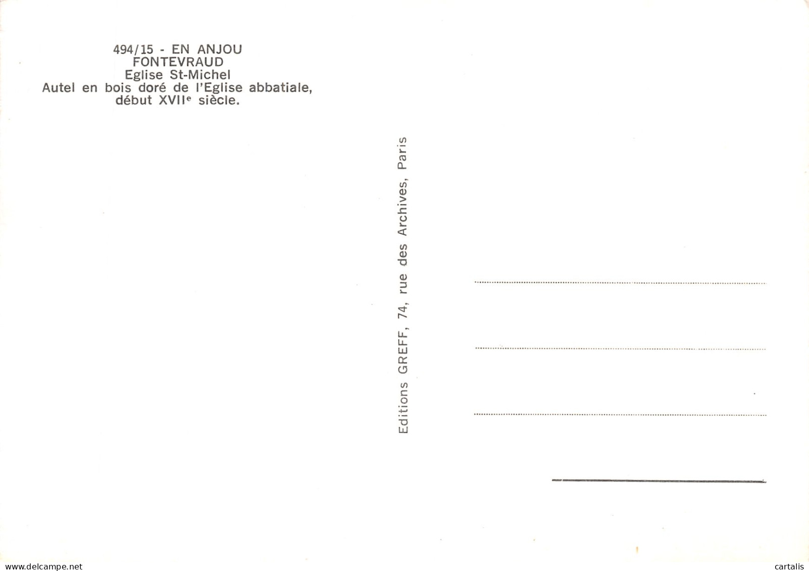 49-FONTEVRAULT-N°3825-B/0141 - Other & Unclassified