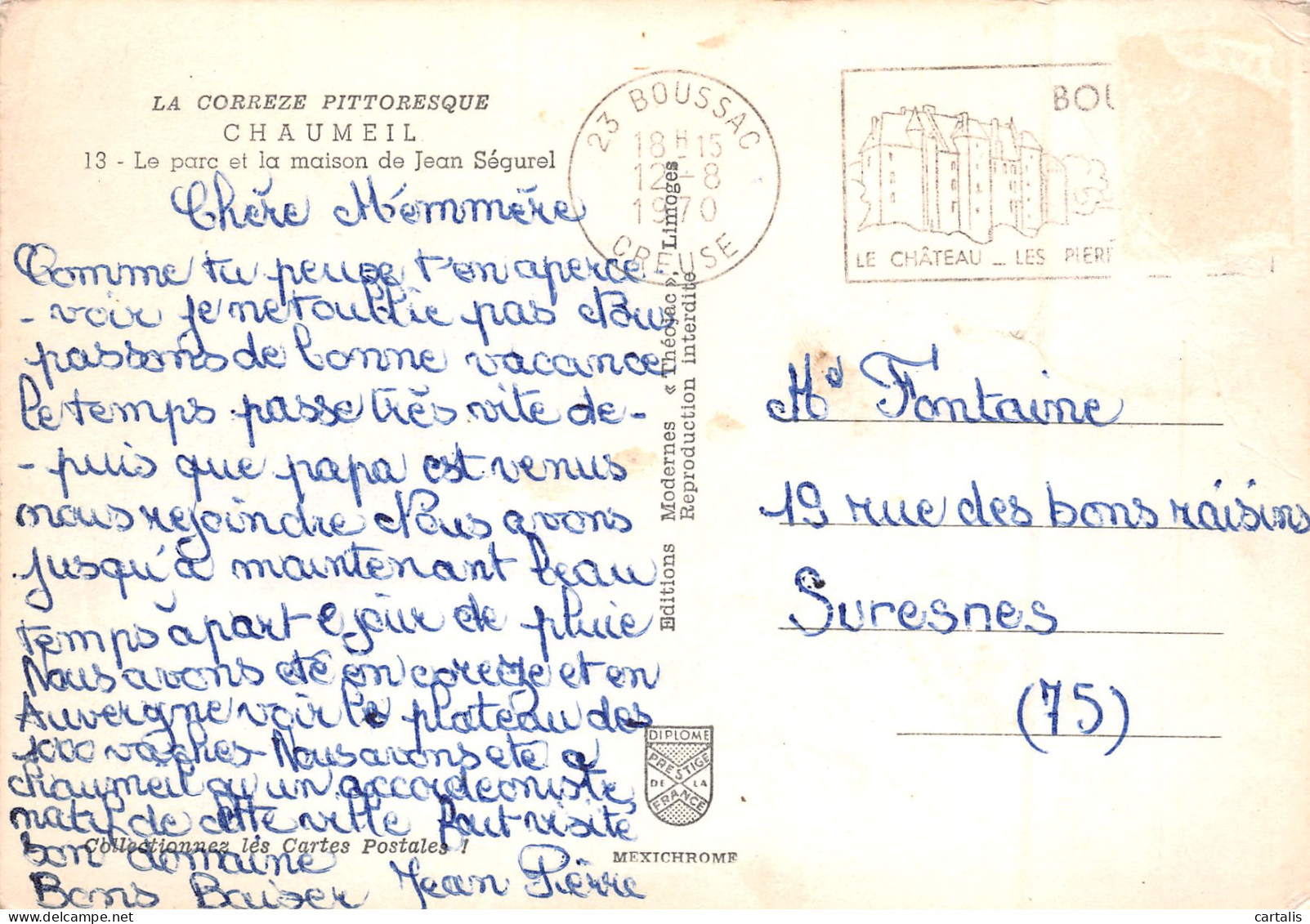 19-CHAUMEIL-N°3825-B/0031 - Other & Unclassified