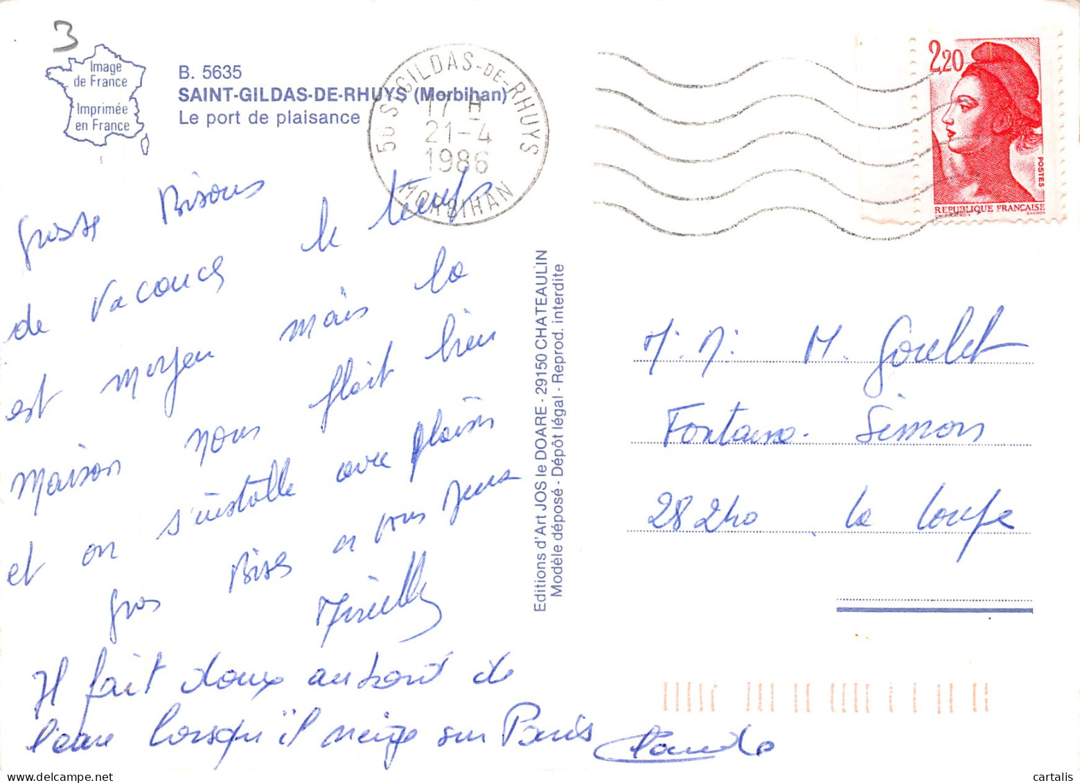 56-SAINT GILDAS DE RHUYS-N°3825-A/0291 - Other & Unclassified