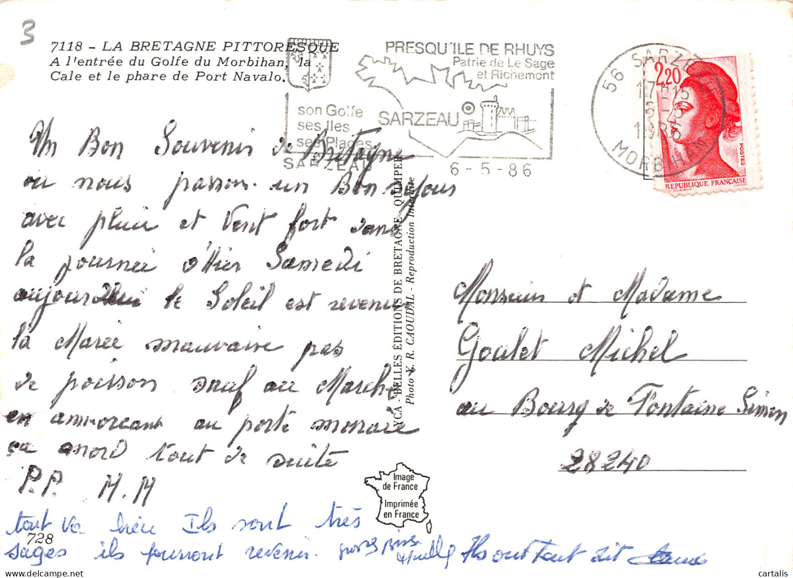 56-BRETAGNE-N°3825-A/0285 - Other & Unclassified