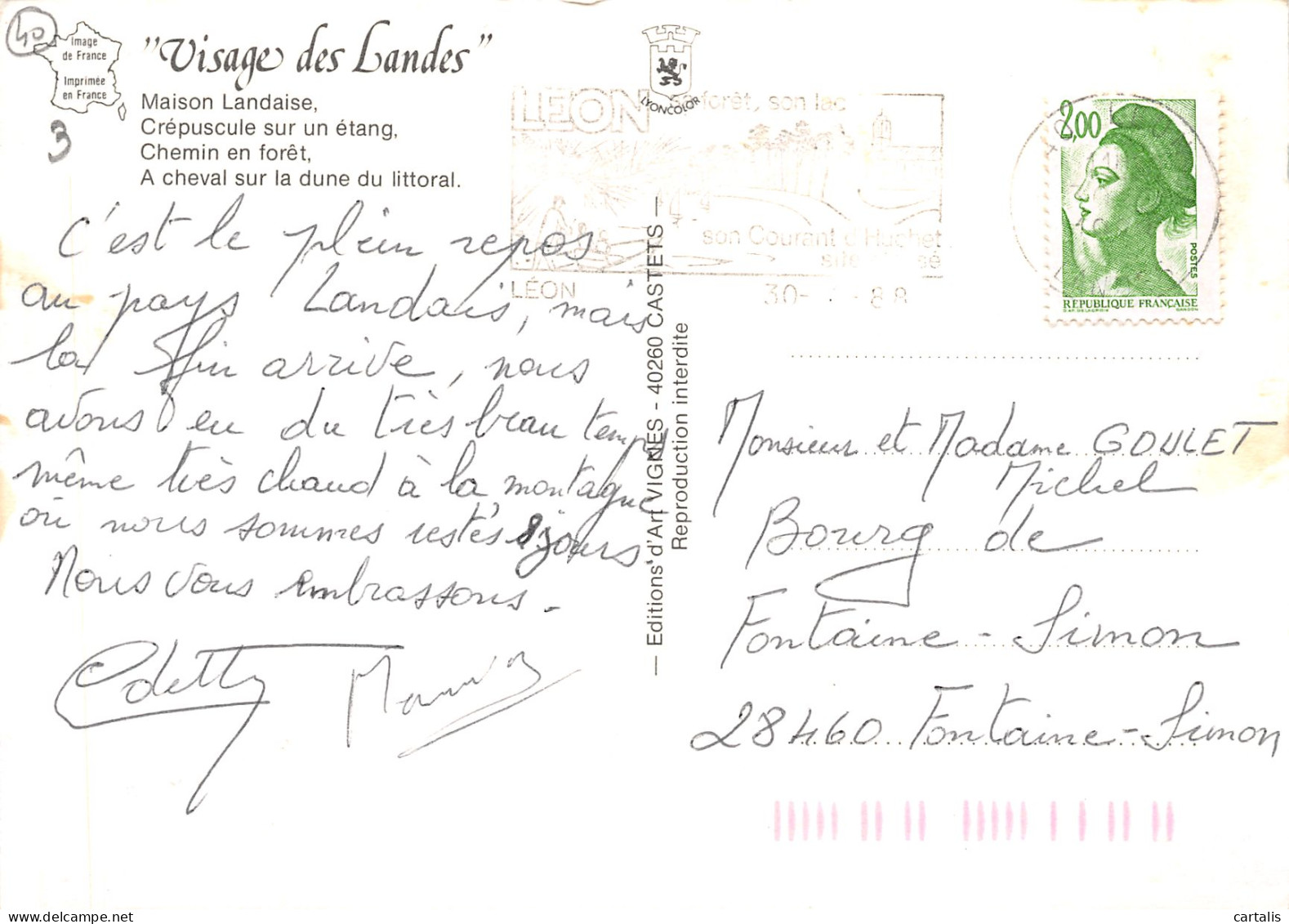 40-LES LANDES -N°3825-A/0235 - Other & Unclassified