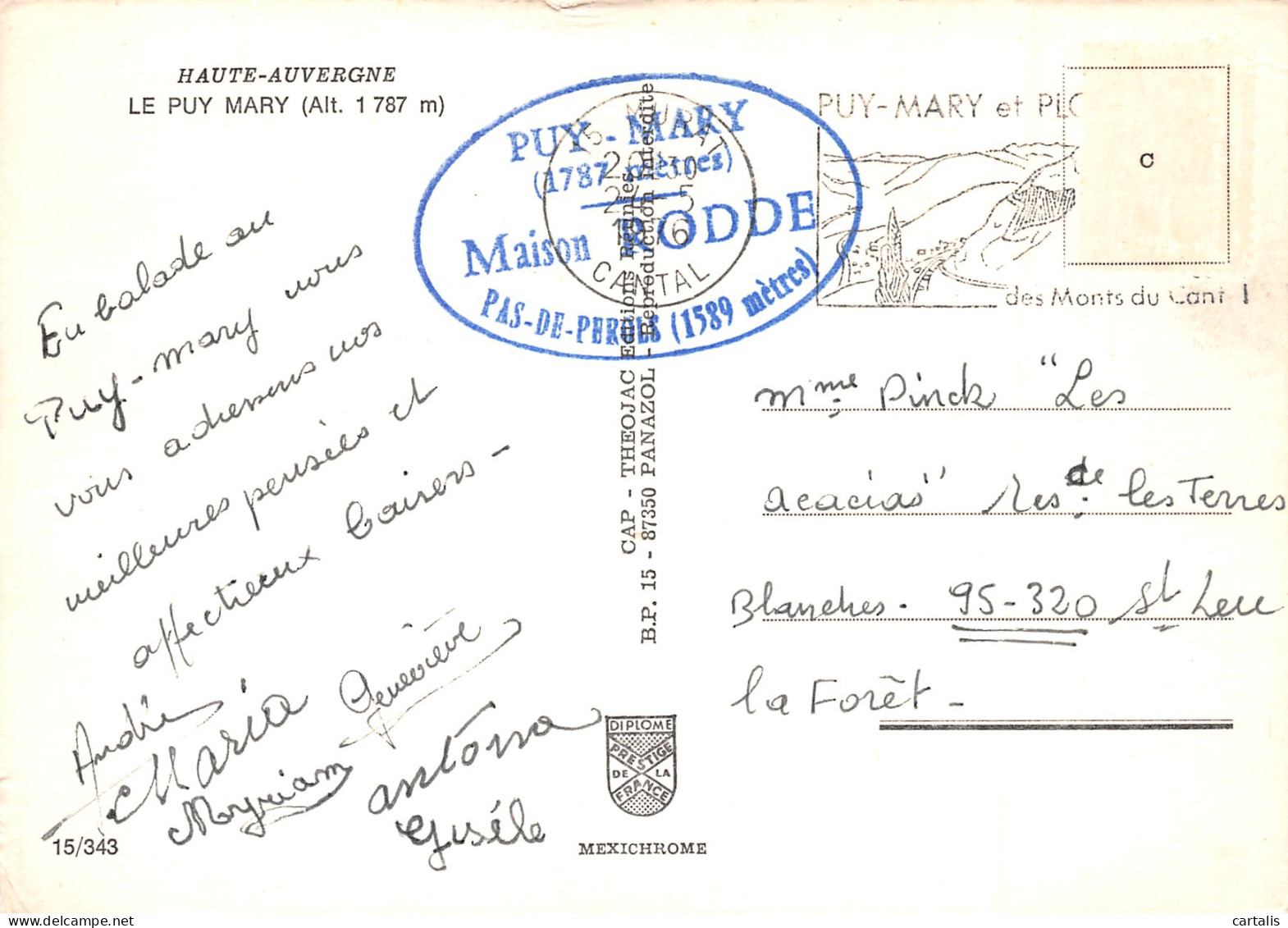 15-LE PUY MARY-N°3826-A/0113 - Sonstige & Ohne Zuordnung
