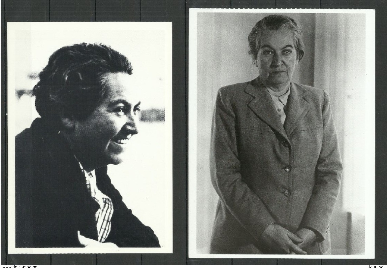 Gabriela Mistral Nobel Price In Literature, 2 Post Cards, Printed In USA, Unused - Donne Celebri