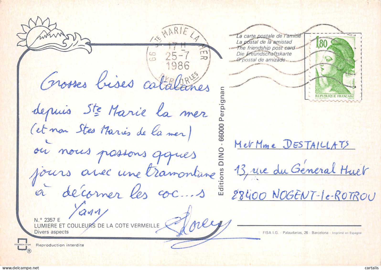 66-COTE VERMEILLE-N°3825-D/0313 - Other & Unclassified