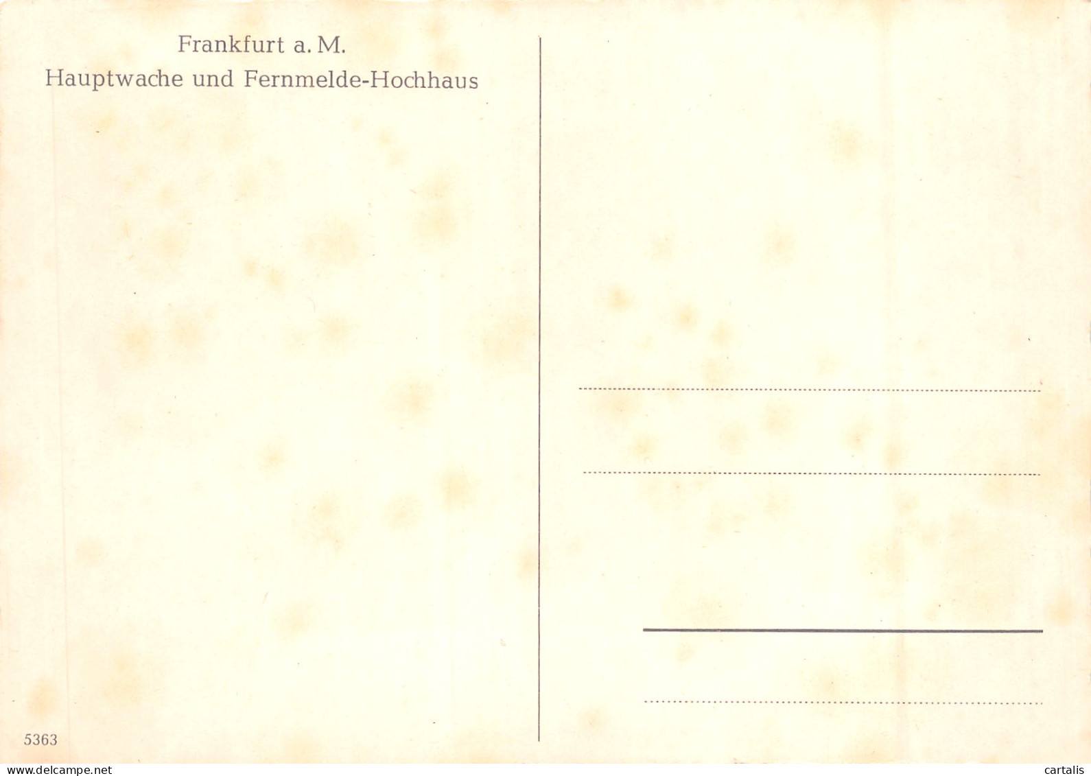 ALL-Allemagne FRANKFURT AM MAIN-N°3825-D/0177 - Other & Unclassified