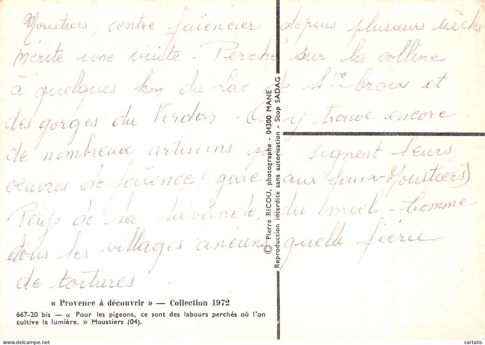 04-MOUSTIERS-N°3825-D/0045 - Autres & Non Classés