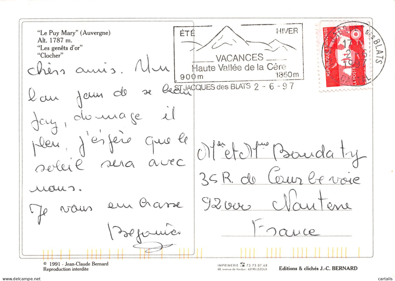 15-LE PUY MARY-N°3826-C/0233 - Other & Unclassified