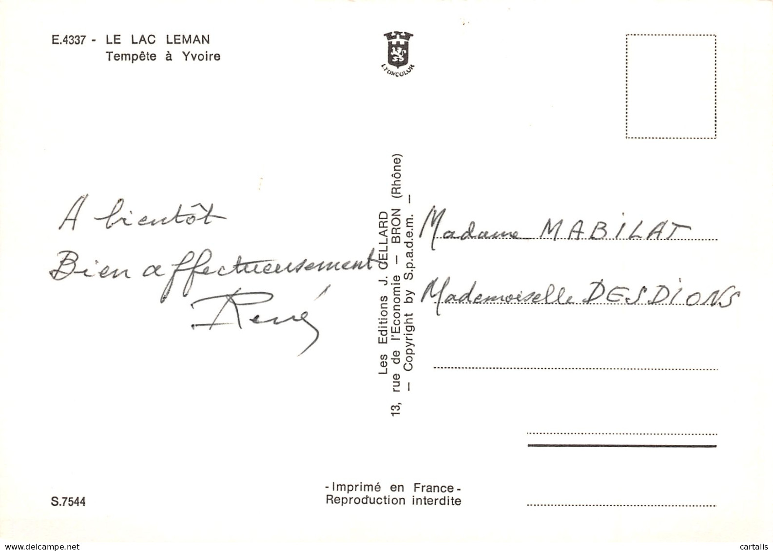 74-LE LAC LEMAN-N°3826-D/0163 - Other & Unclassified