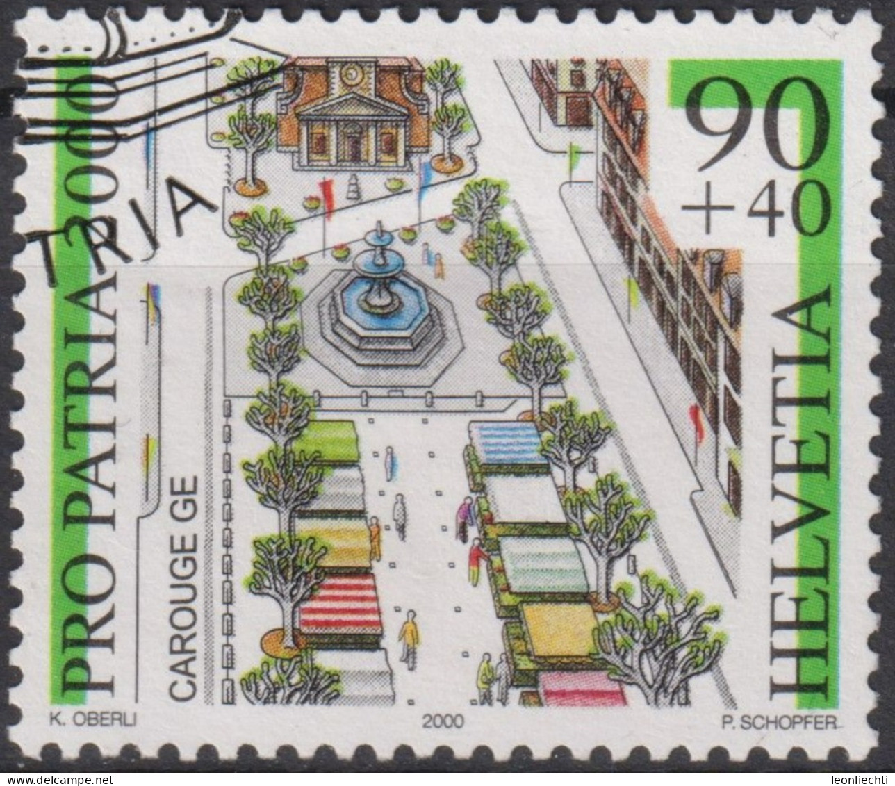 2000 Schweiz Pro Patria, Carouge, ⵙ Zum:CH B271, Mi:CH 1719, Yt:CH 1641, - Gebraucht