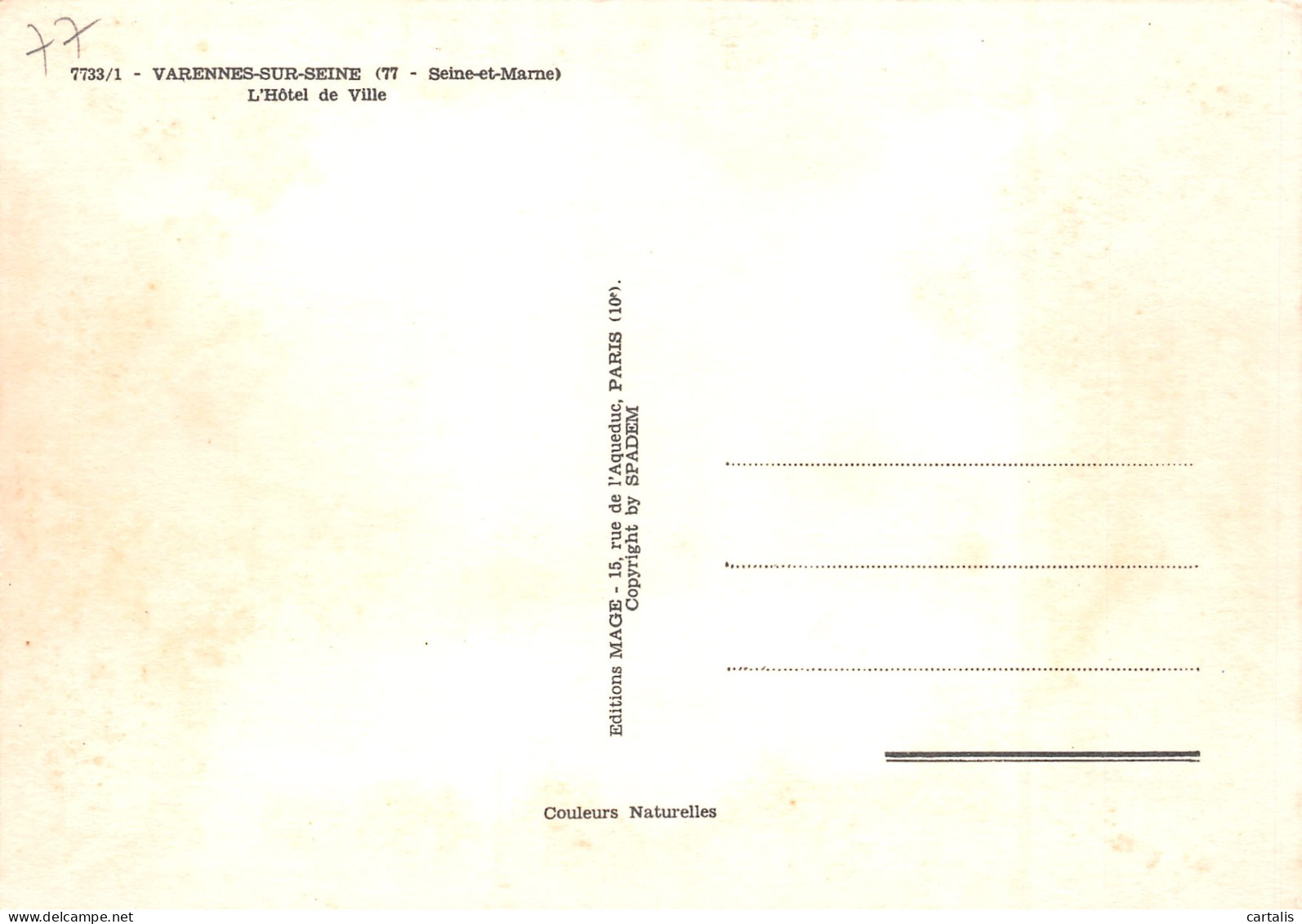 77-VARENNES SUR SEINE-N°3827-B/0367 - Altri & Non Classificati