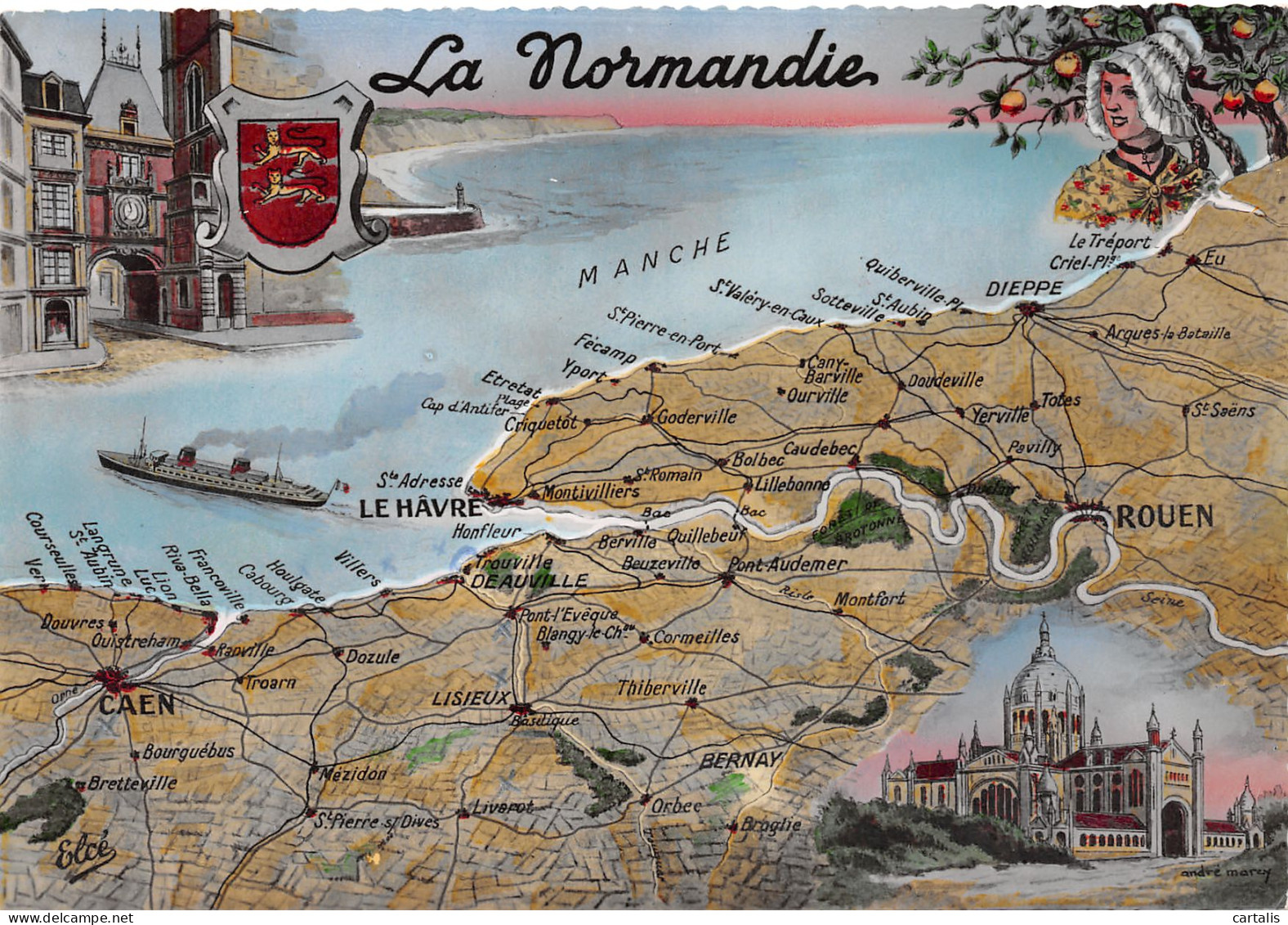 76-LA NORMANDIE CARTE-N°3828-A/0029 - Autres & Non Classés