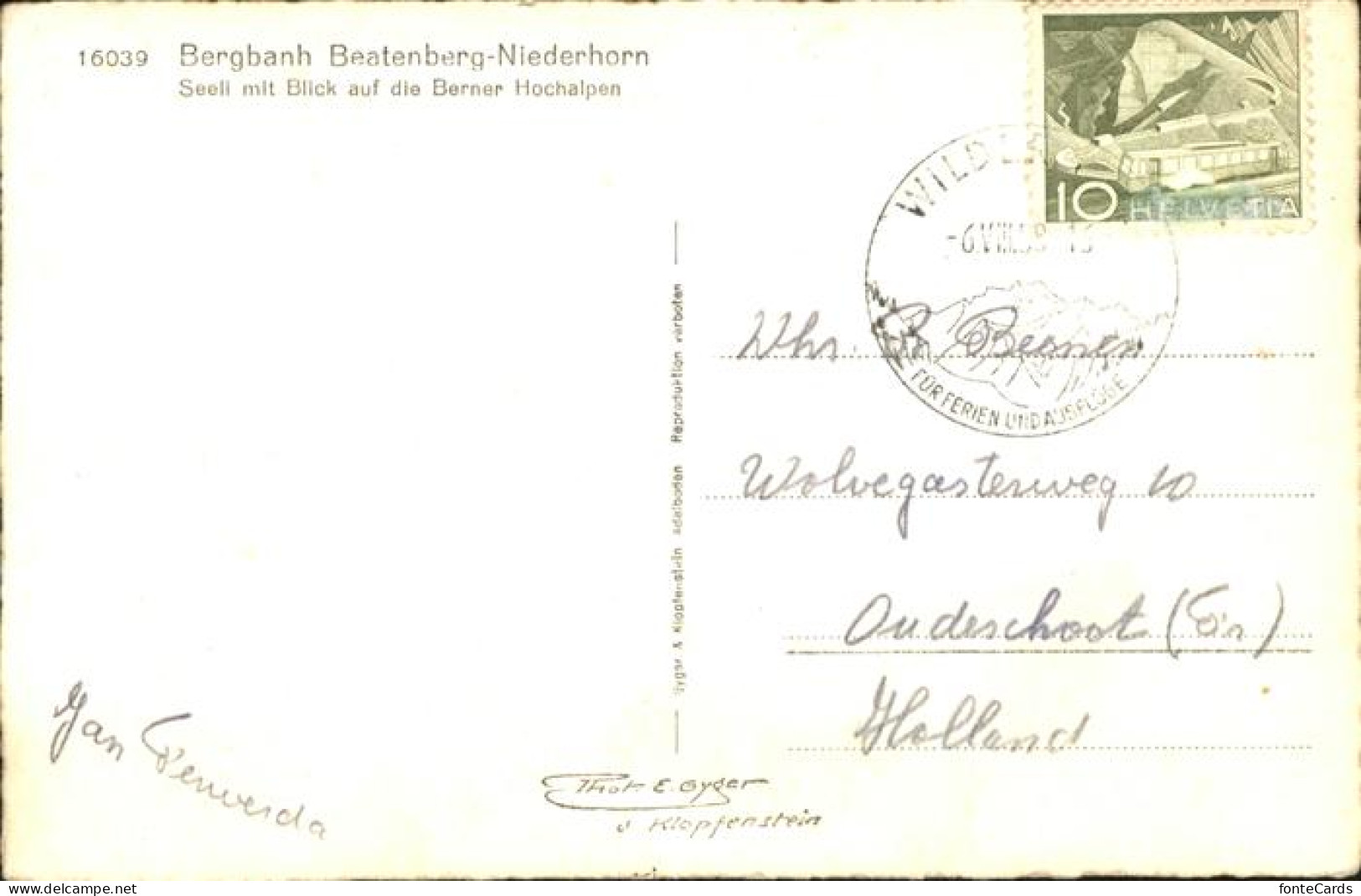 11337131 Beatenberg Niederhorn Seeli Mit Blick Auf Die Berner Hochalpen Beatenbe - Other & Unclassified