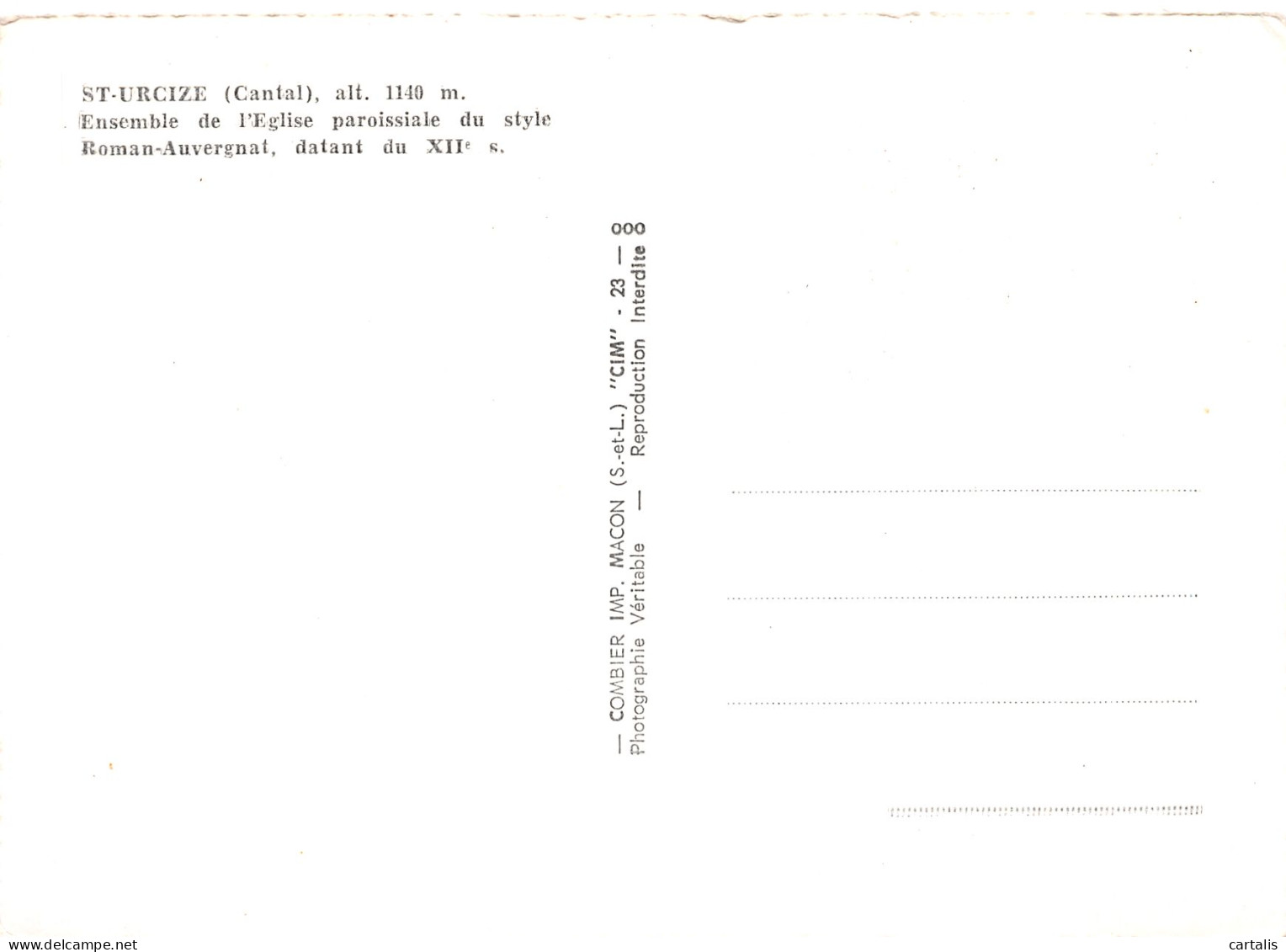 15-SAINT URCIZE-N°3827-D/0355 - Sonstige & Ohne Zuordnung