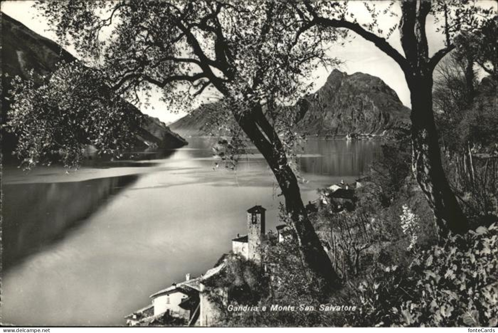 11337118 Gandria Lago Di Lugano Panorama E Monte San Salvatore Gandria - Autres & Non Classés