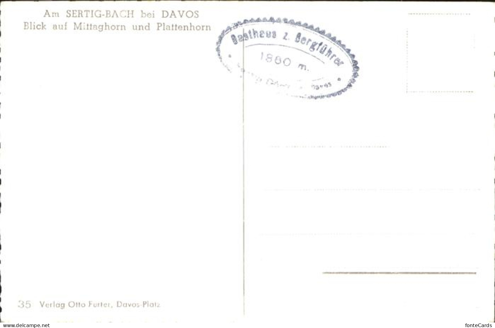 11337116 Davos GR Am Sertigbach Bei Davos Mit Blick Auf Mittaghorn Und Plattenho - Sonstige & Ohne Zuordnung