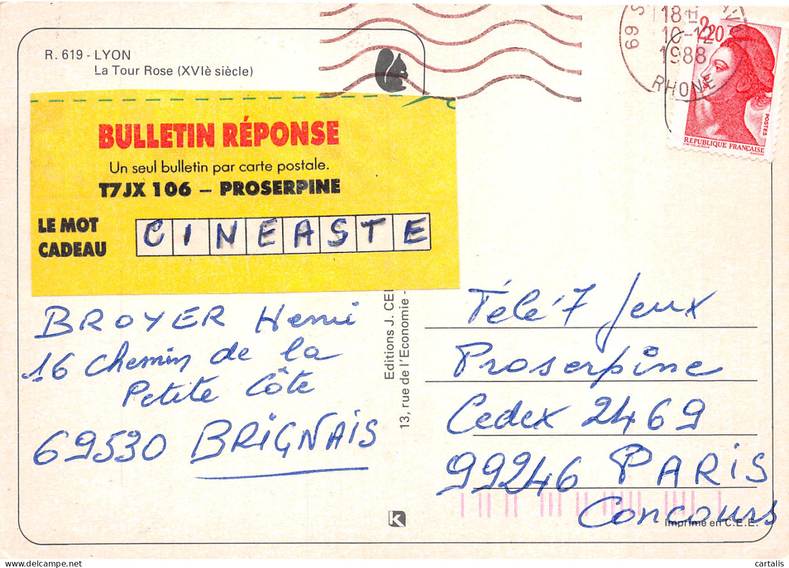 69-LYON-N°3828-C/0301 - Other & Unclassified