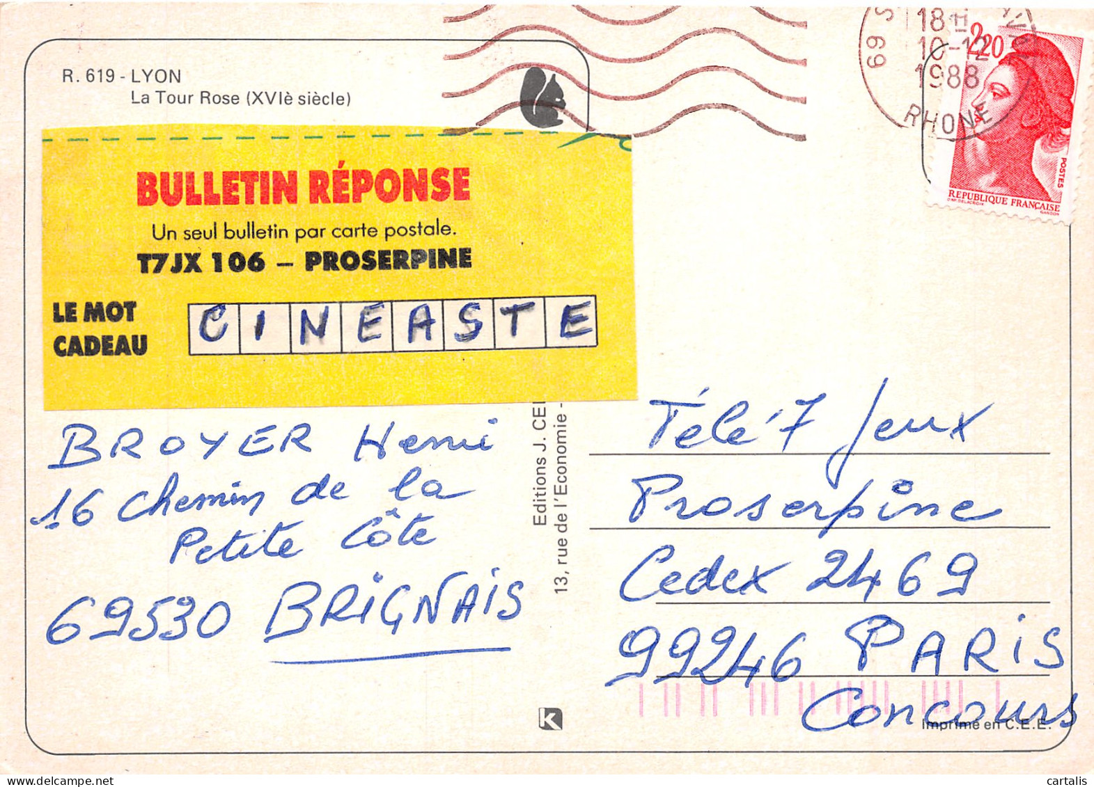 69-LYON-N°3828-C/0301 - Andere & Zonder Classificatie