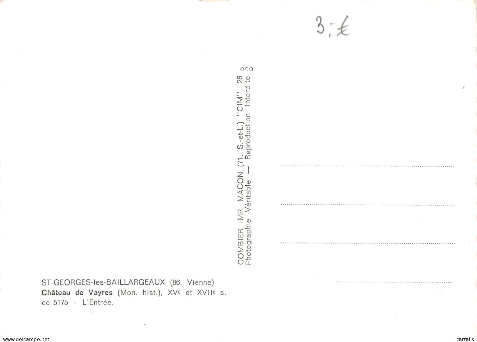 86-SAINT GEORGES DE BAILLARGEAUX-N°3828-C/0031 - Altri & Non Classificati
